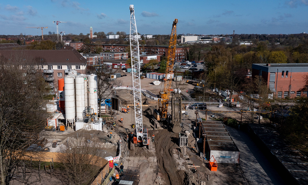 Baustelle Lisa-Niebank-Weg U4 Horner Geest