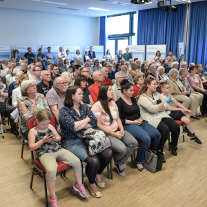 Ein voll besetzter Raum mit Interessierten am 22. Mai 2018.