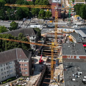 Östliches Ende der Haltestelle Horner Rennbahn