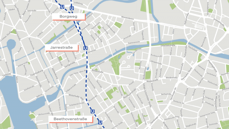 Ideen einbringen bei U5 Mitte-Planung von St. Georg bis Borgweg.