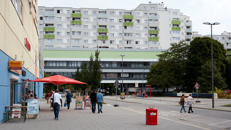 Panorama der Gründgensstraße.