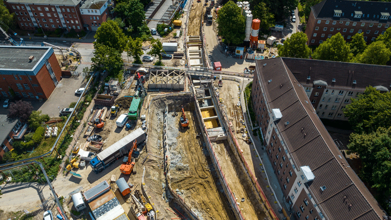 Fortschritte Tunnel-Arbeiten Lisa-Niebank-Weg/Meurerweg