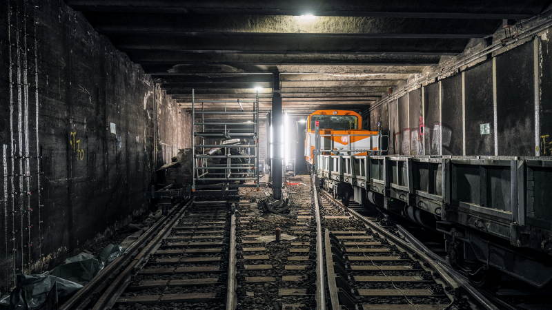 Bauarbeiten U-Bahn-Tunnel