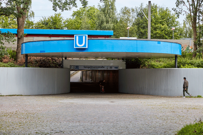 Bild von Zugang zur U-Bahn-Haltestelle Sengelmannstraße