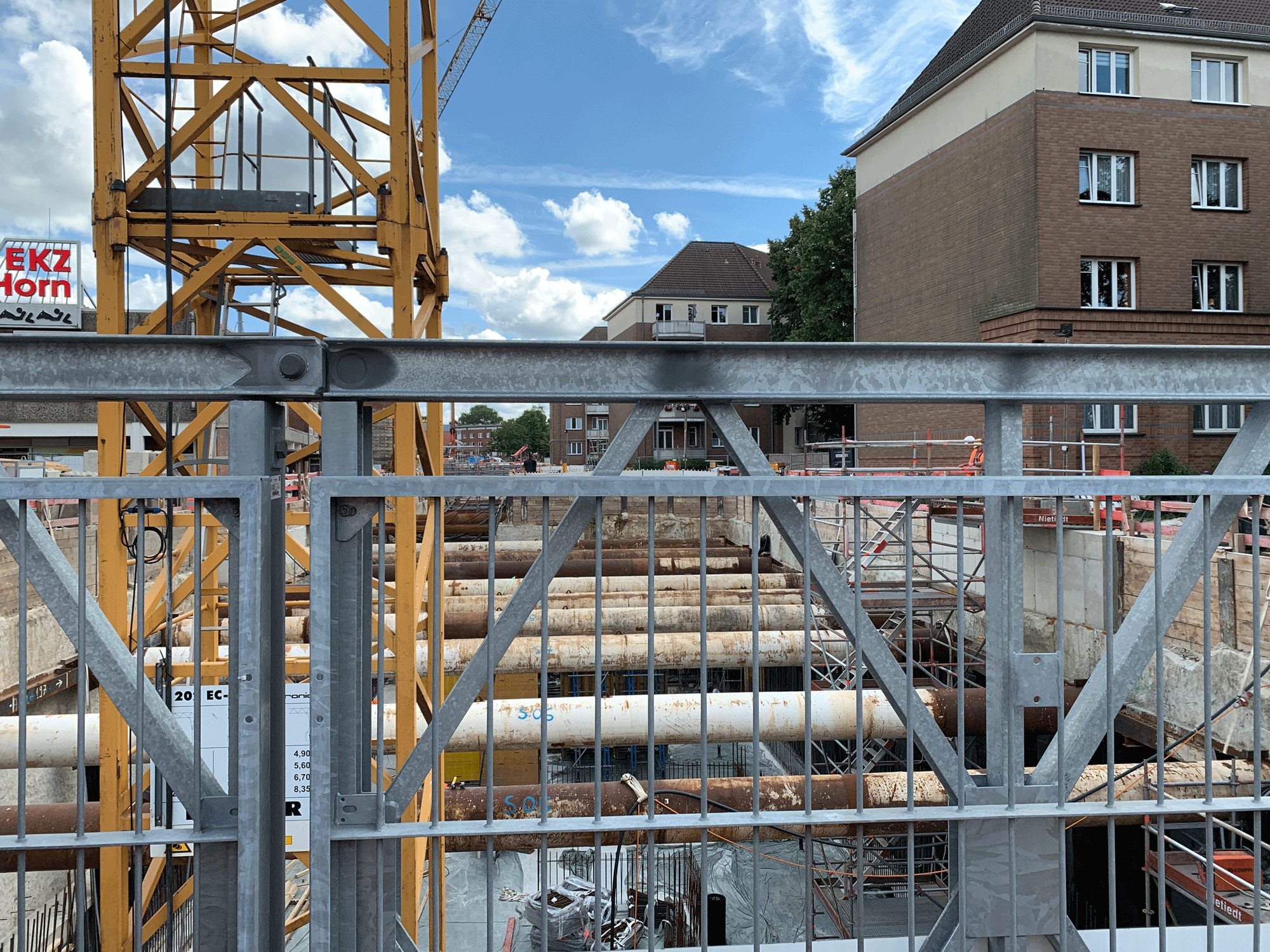 Aussicht auf die Baustelle Washingtonallee