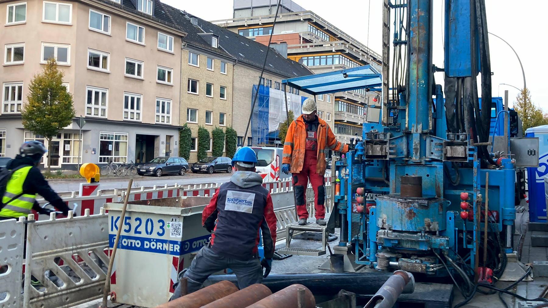 Bodenuntersuchungen in der Grindelallee