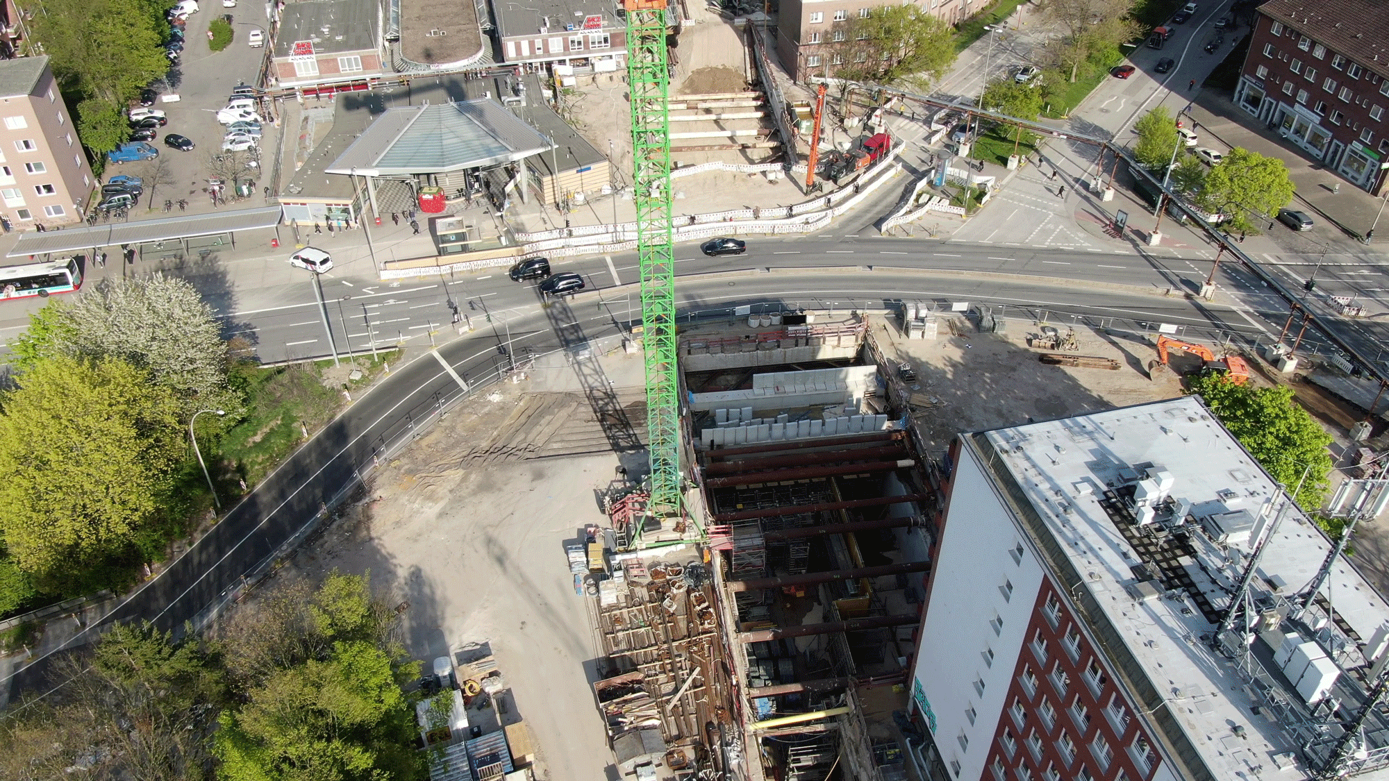 Drohnenfoto Ring 2 an der U Horner Rennbahn