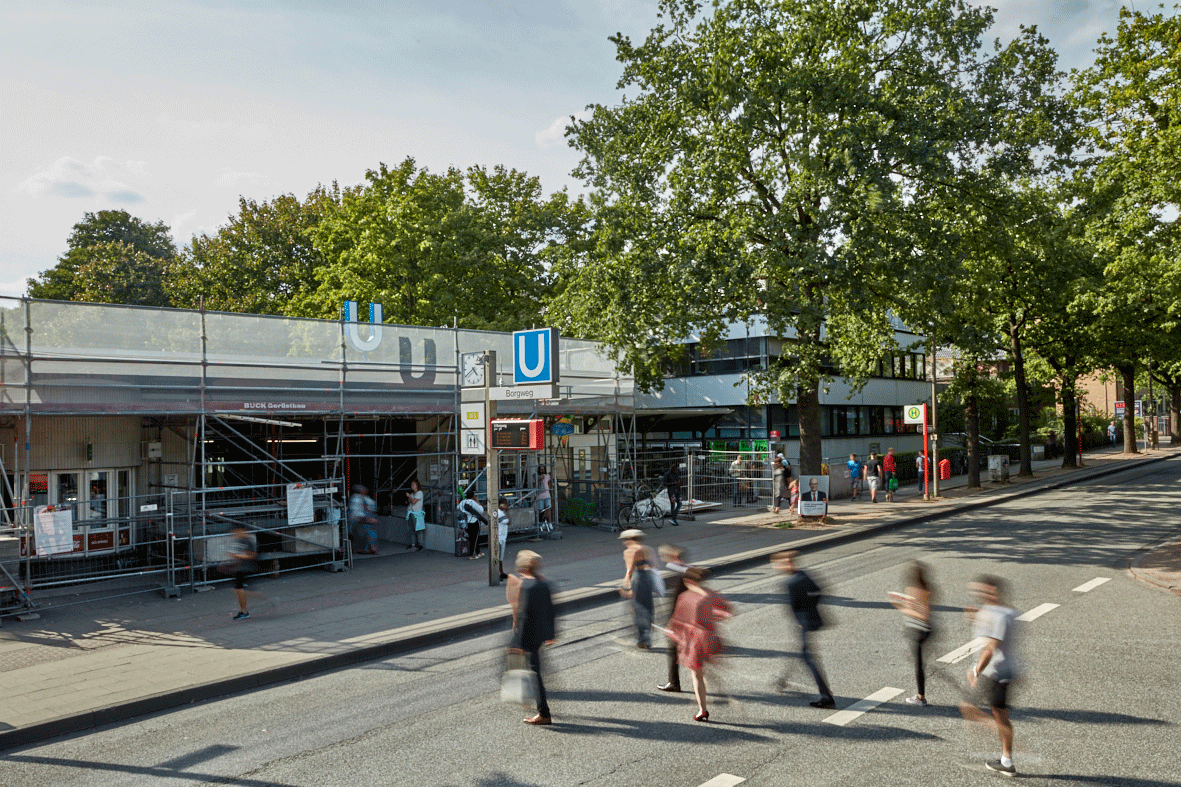 Bild der Haltestelle U Borgweg